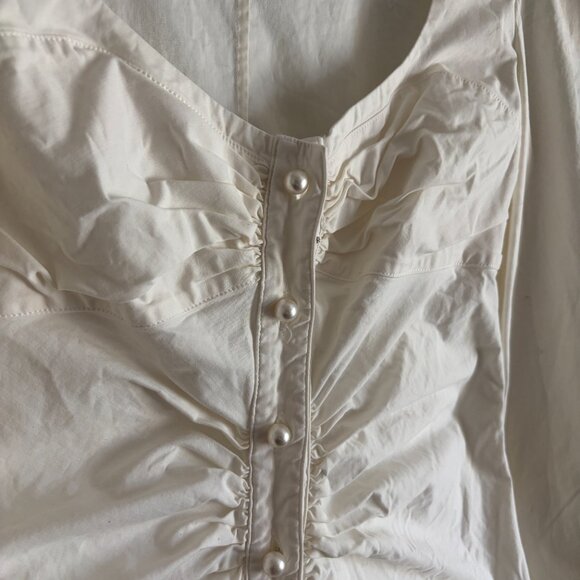 Ruched Button Up Dress - Picture 3 of 4